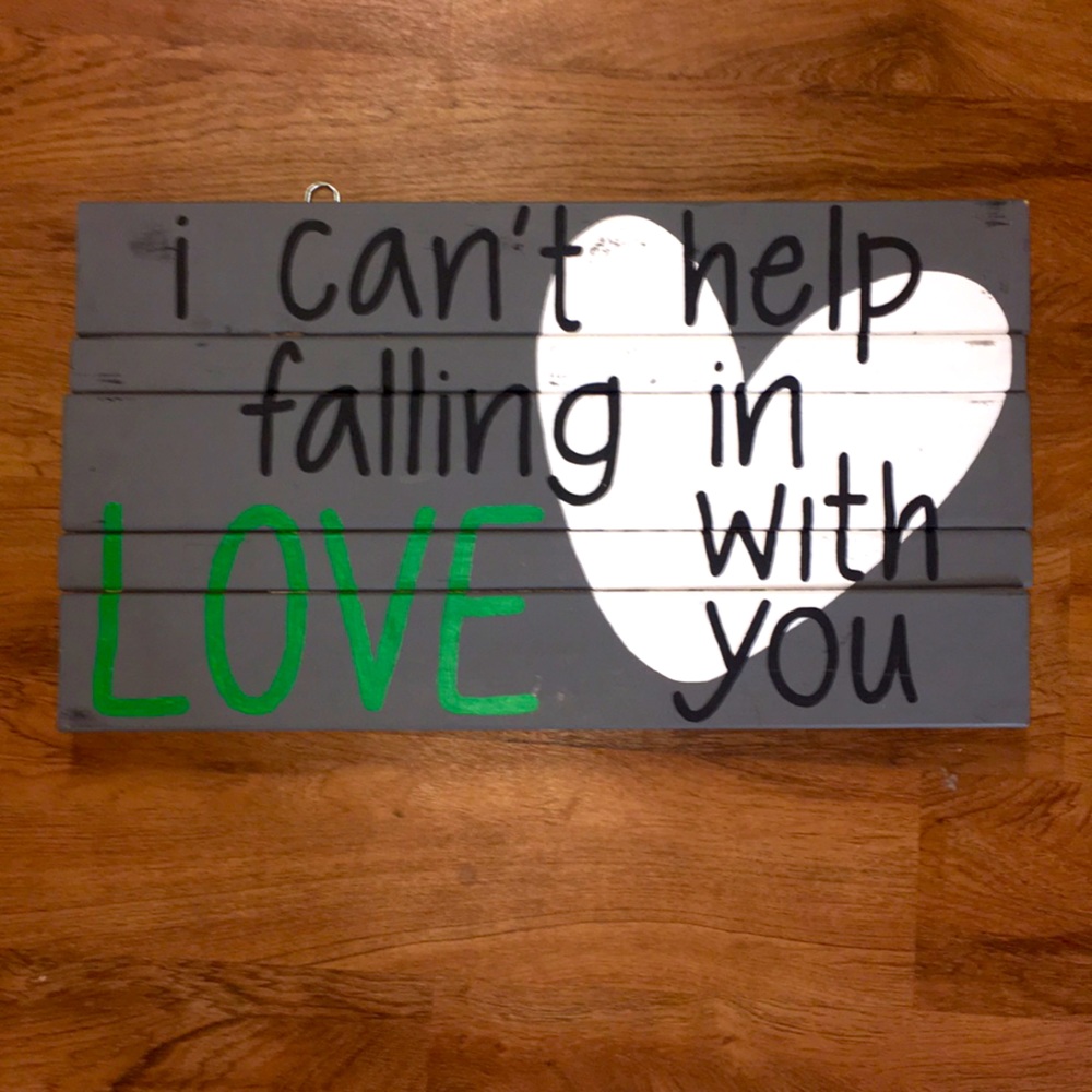 Handmade love sign